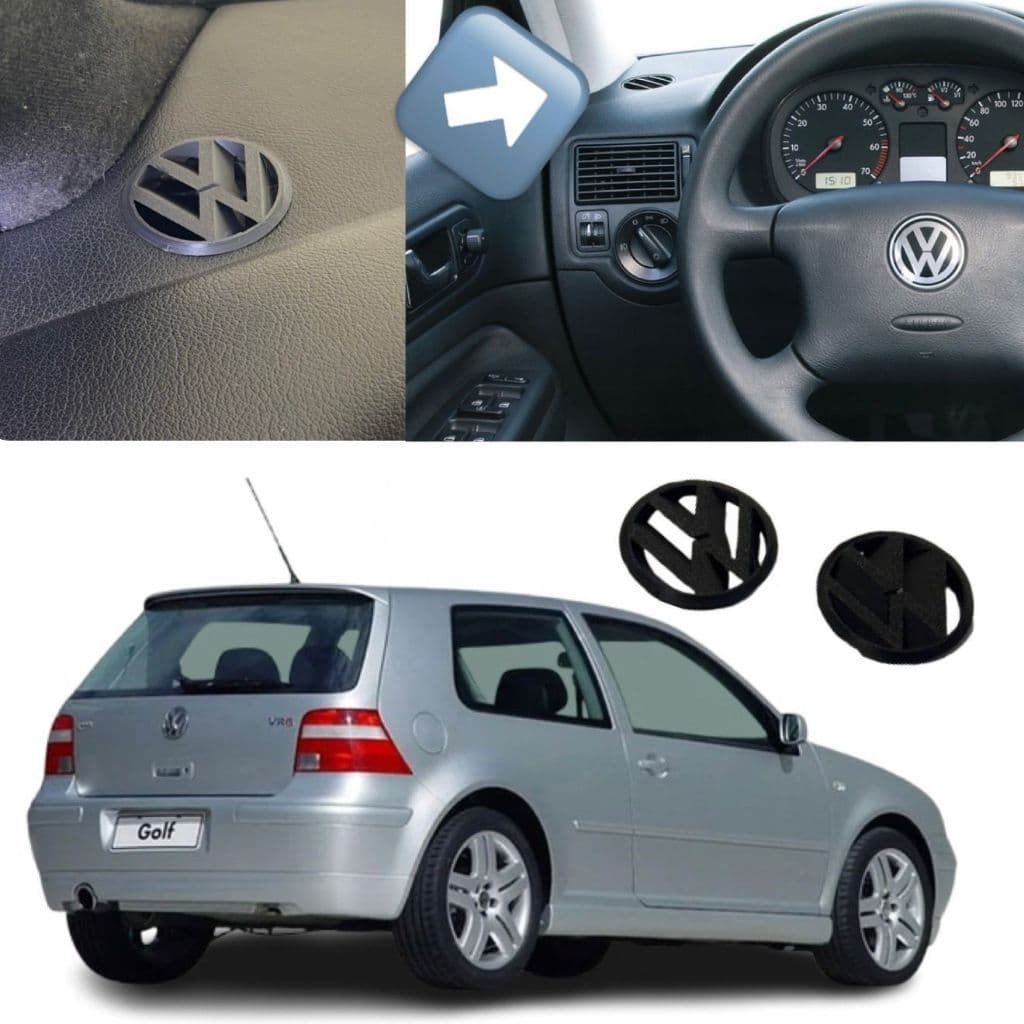 Par de Tampas Difusor Saída de Ar Golf MK4 1999 a 2012 - Kit 02 Peças
