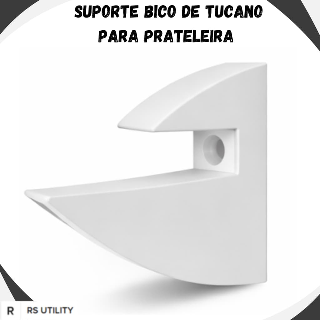 01 Suportes Bico De Tucano Para Prateleira De 15mm Suporte Invisivel We