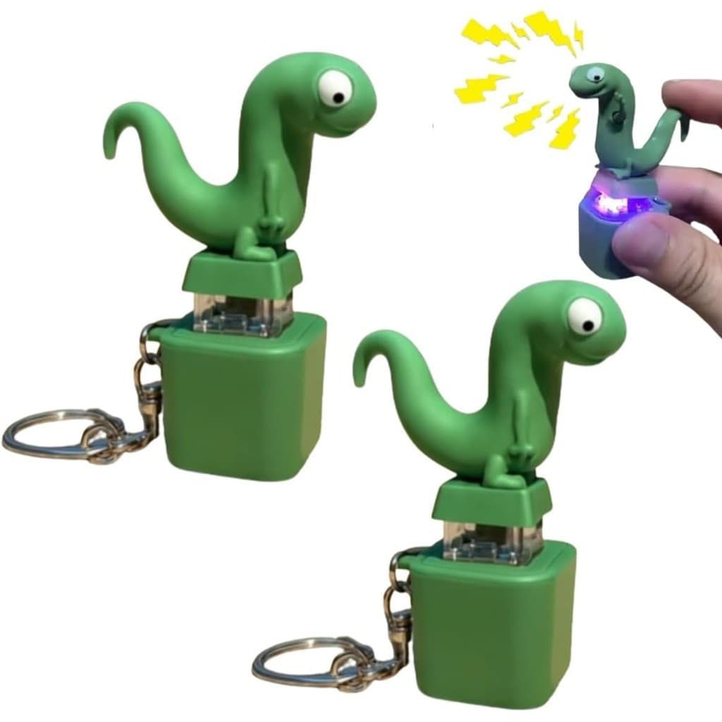 Chaveiro De Voz De Lagarto , Luzes Coloridas Recarregáveis Sensoriais Com Botão LED , Pingente De Sons De Inquietação Br