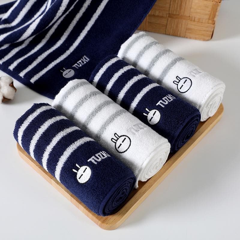 Jingjing toalha coelho esqui 100% algodão toalha de rosto absorver água toalha de rosto escuro necessidades diárias casa