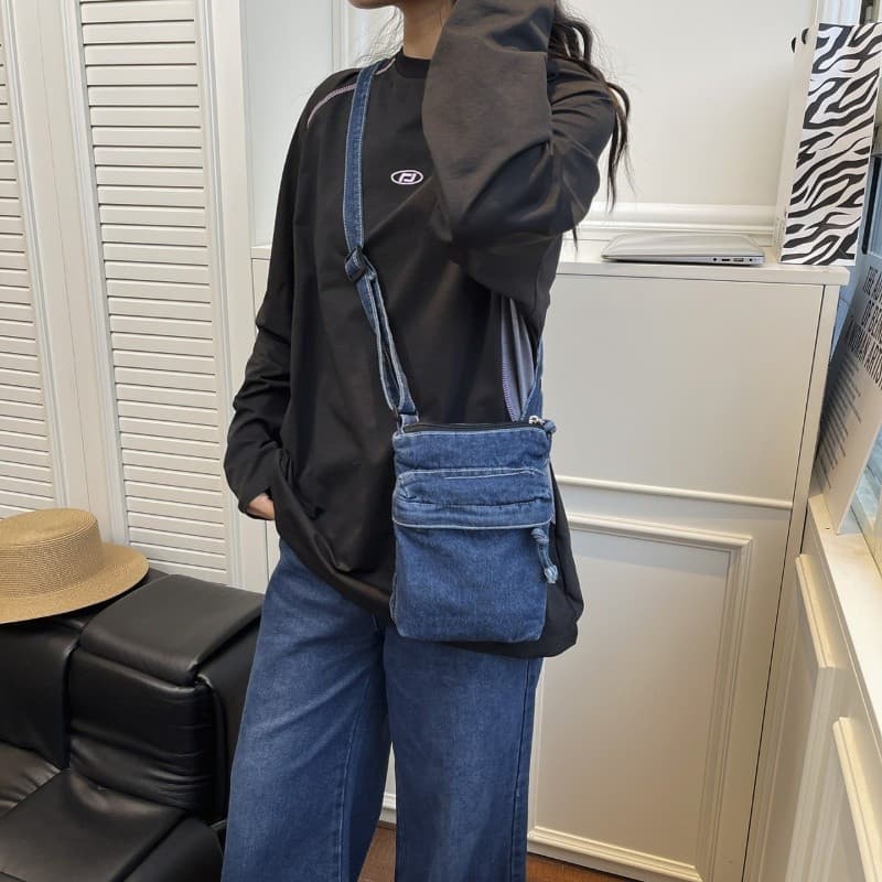 Homens Mulheres 2026 Novo Estilo Trendy All-Match Denim Phone Bag