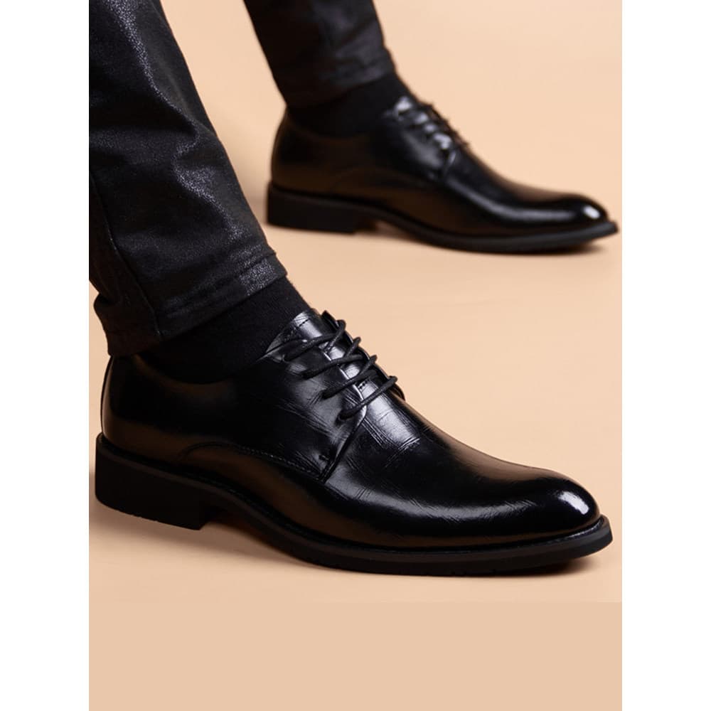 Sapatos de couro masculino couro genuíno juventude versão coreana negócios Formal Wear sapatos masculinos casuais britân