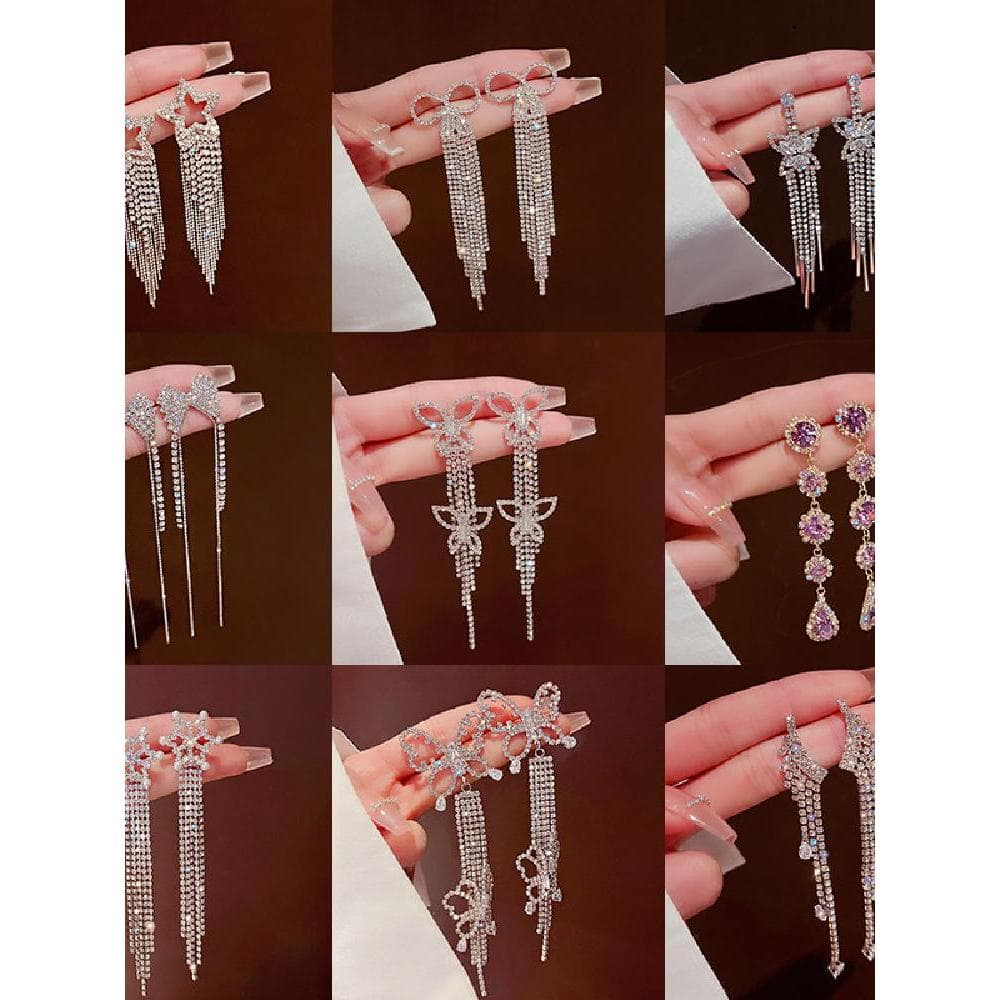 925 prata agulha zircão pérola brincos feminino nicho estilo High-End brincos de fadas borla temperamento