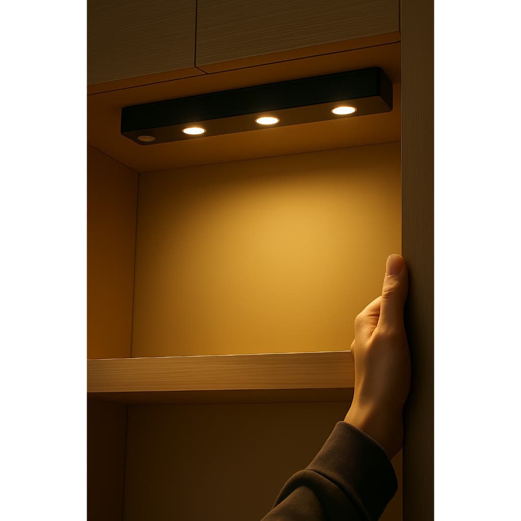 Empalux Mini Luminária LED 1W Bivolt Sensor de Presença Automática Luz Inteligente