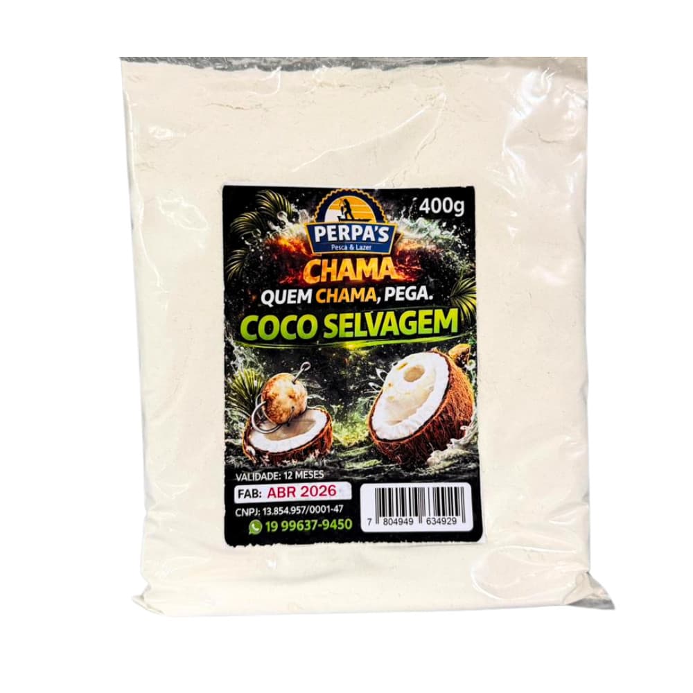 Massa Chama Coco Selvagem Pesca 400G