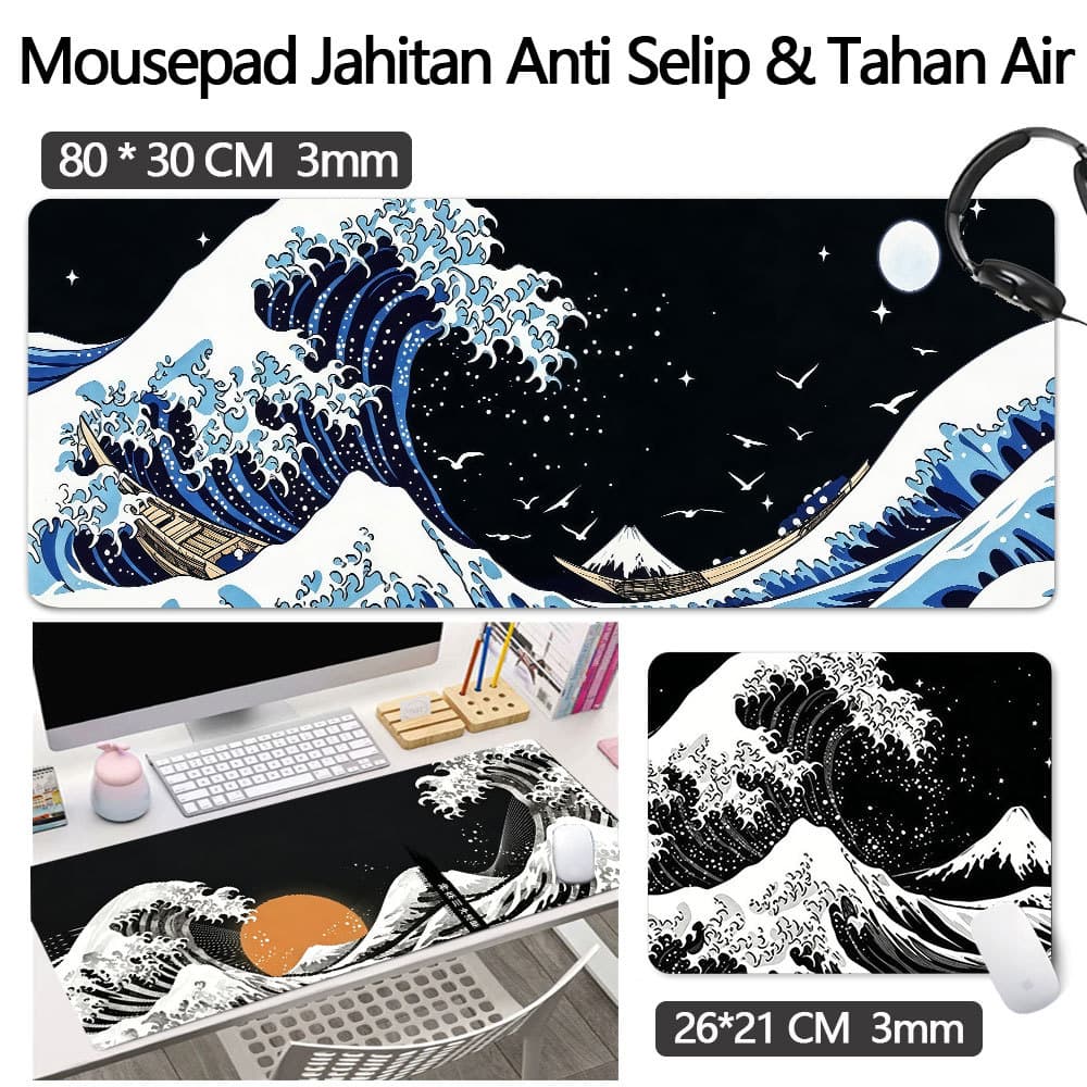 80 * 30cm Mouse Pad Anti Selip 26 * 21 CM Tapete De Mesa Grande MousePad Komputer Longo Japão