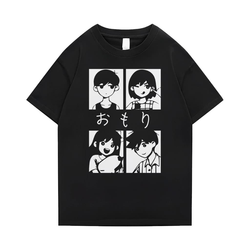 Camiseta Basica Camisa Omori Personagens Fofo Cat Carton Game Unissex