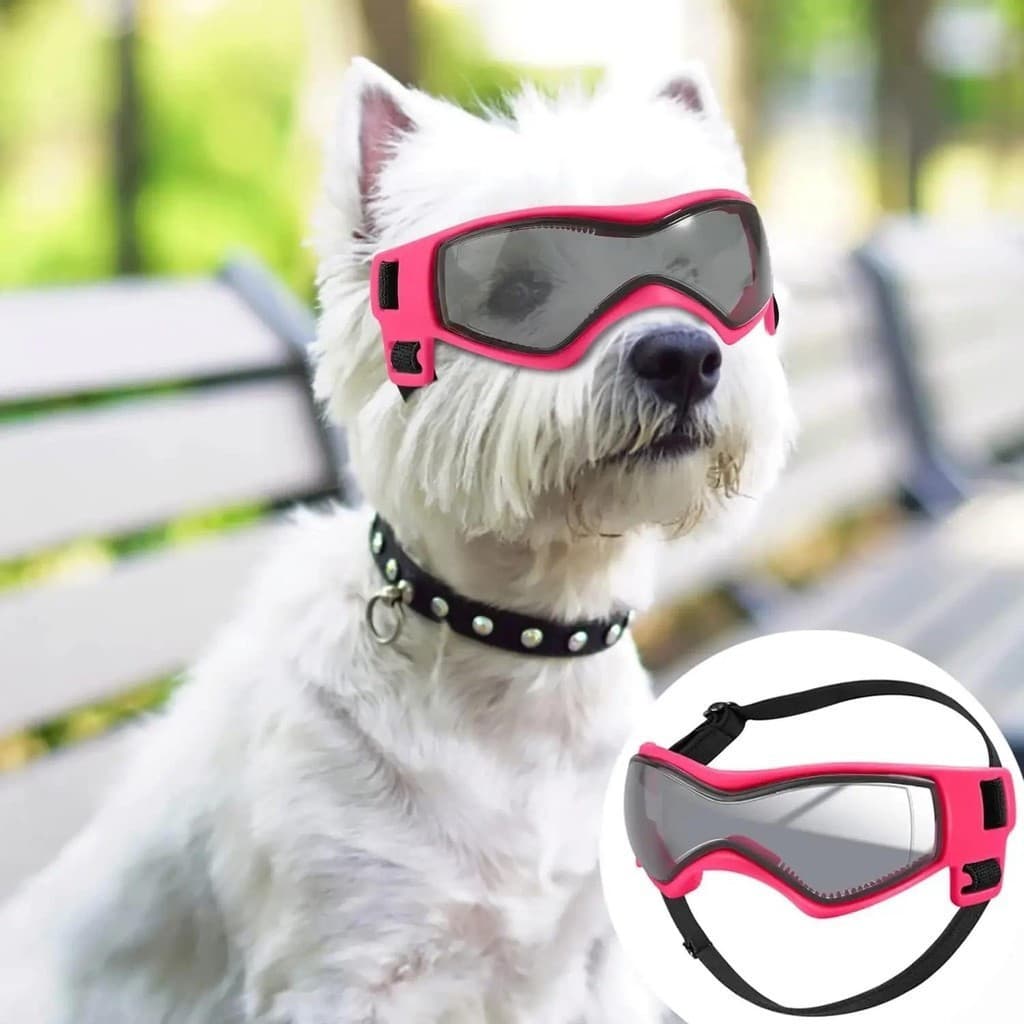 ATUBAN Óculos De Proteção UV Para Cães De Raças Pequenas A Médias , Sol Cachorros À Prova De Vento Anti-Embaciamento Poe