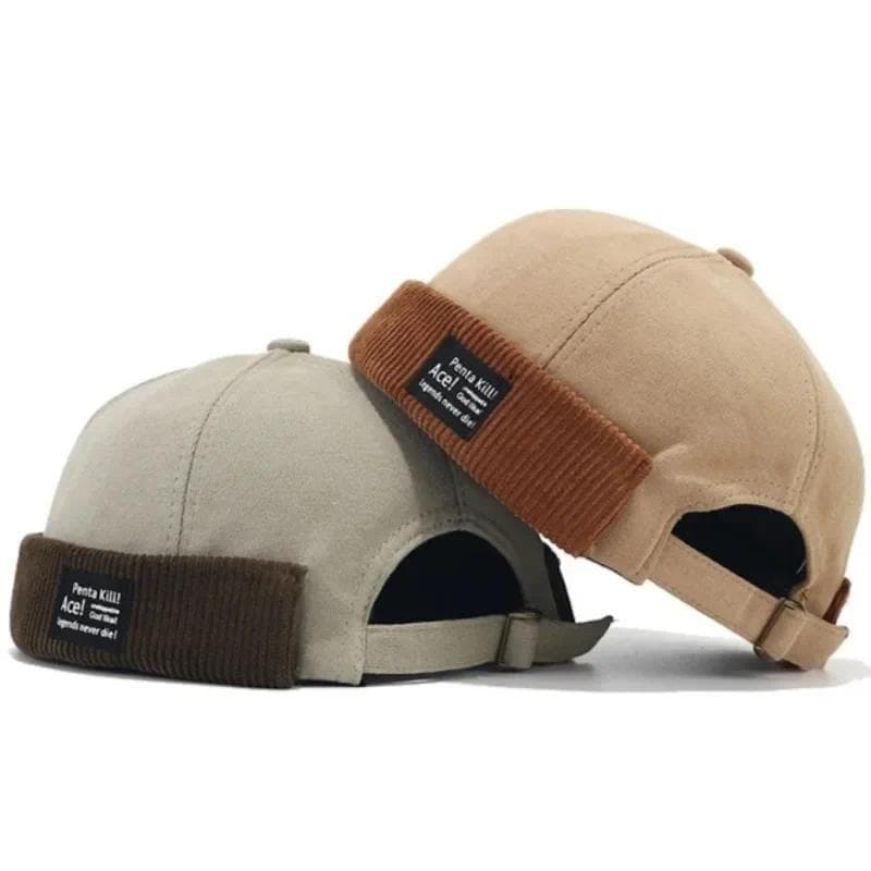 2025 Novos Gorros Vintage Sem Viseira Chapéus Aba Rua Cúpula Veludo Para Homens Mulheres Hip Hop Streetwear Outono Boné