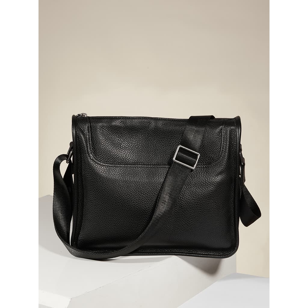 Bolsa mensageiro masculina de couro genuíno 2026 novo estilo Retro Commuter mochila de couro macio mensageiro primeira c
