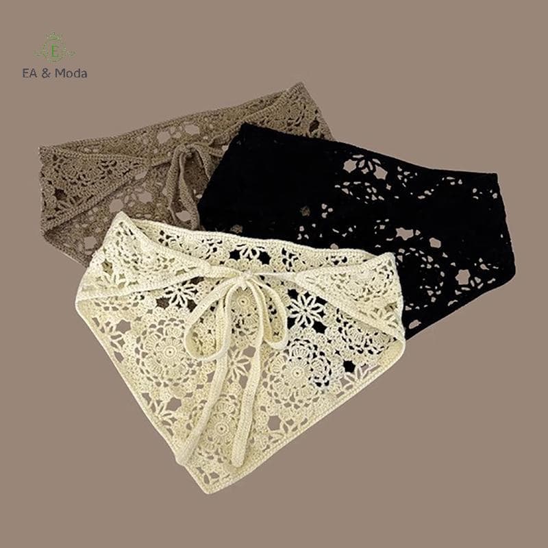 EA & Moda Lenço De Cabeça De Malha De Cabelo Floral Feminino Feito À Mão Em Crochê Para Viagem Foto Turbante Acessório .