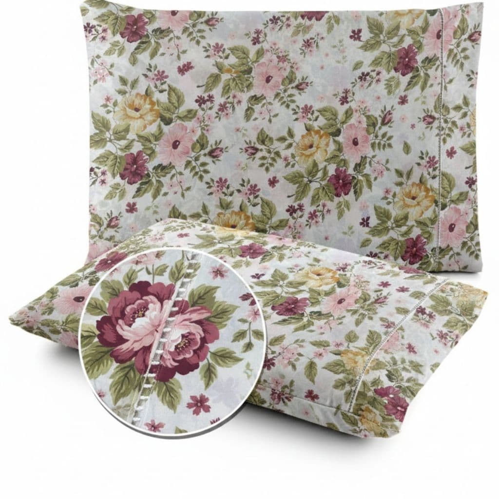 2 Fronha Avulsa Estampada Toque Macio Decoração Ponto Palito 50 x 70