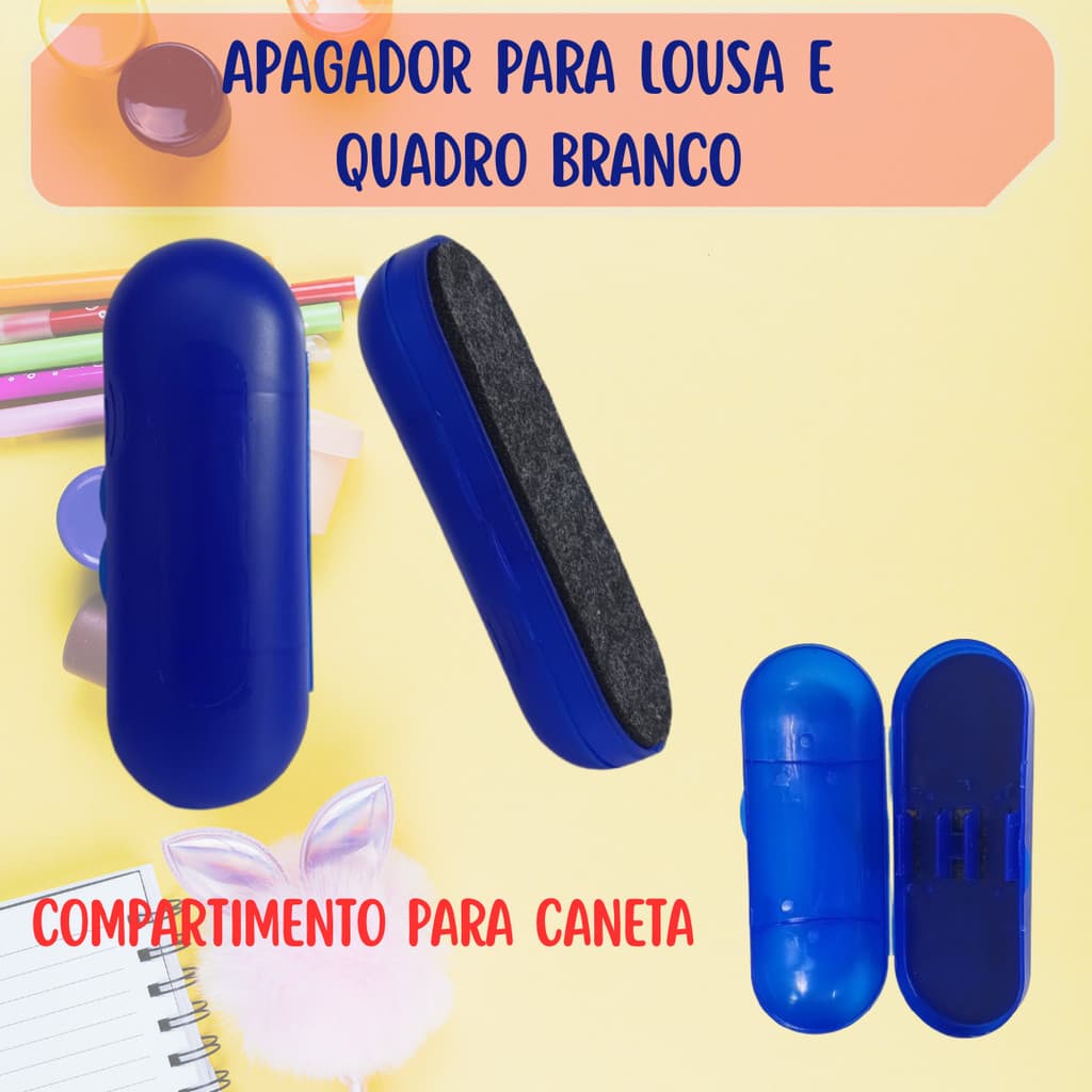 APAGADOR P/ LOUSA QUADRO BRANCO PORTA PINCEL MARCADOR - WPL20147