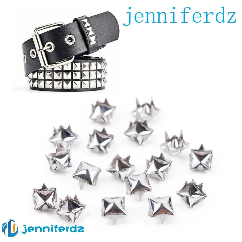 AJENNIFER DIY Studs Gold Spikes Spots Nailhead Qualidade Metal Pirâmide Forma Prata 100 Unidades/Pacote Decoração De Cos
