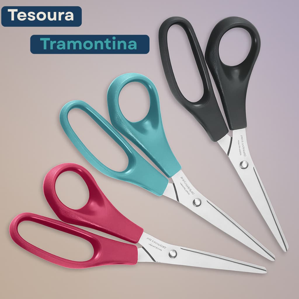 Tesoura Tramontina Aço Inox Uso Geral Profissional Costura Escritório 7 Polegadas