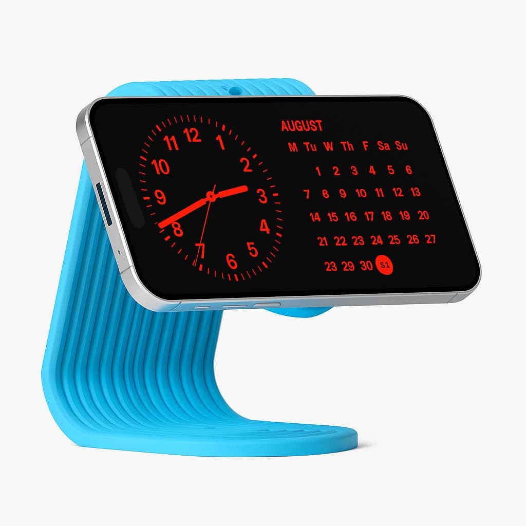Suporte de Carregador para iPhone 17/16/15/14/13, IDock Azul