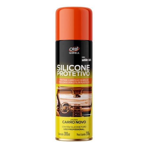 Silicone Spray Orbi 300ml Carro Novo – Brilho e Proteção para Painel, Borrachas e Plásticos