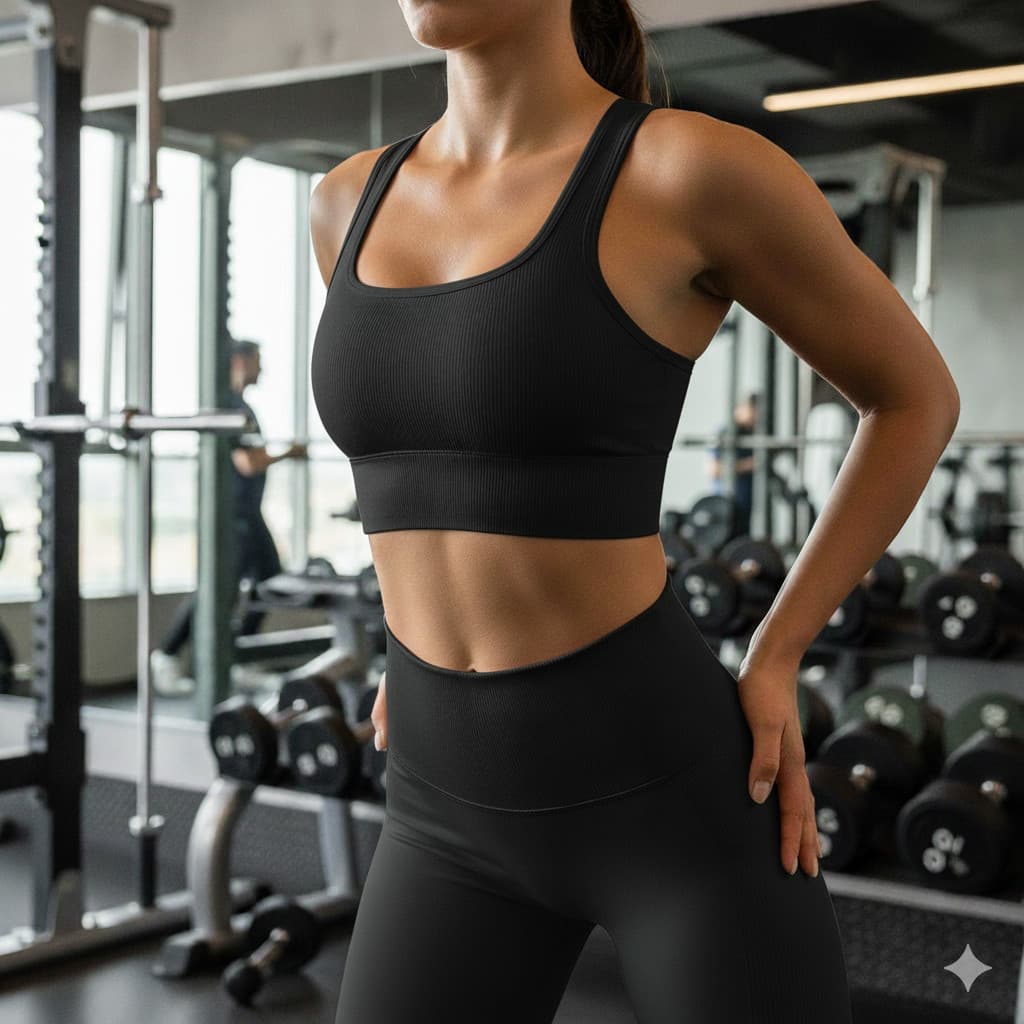 Top Academia Fitness Básico Regata Caminhada Suplex Treino Feminino Cropped Primavera / Verão