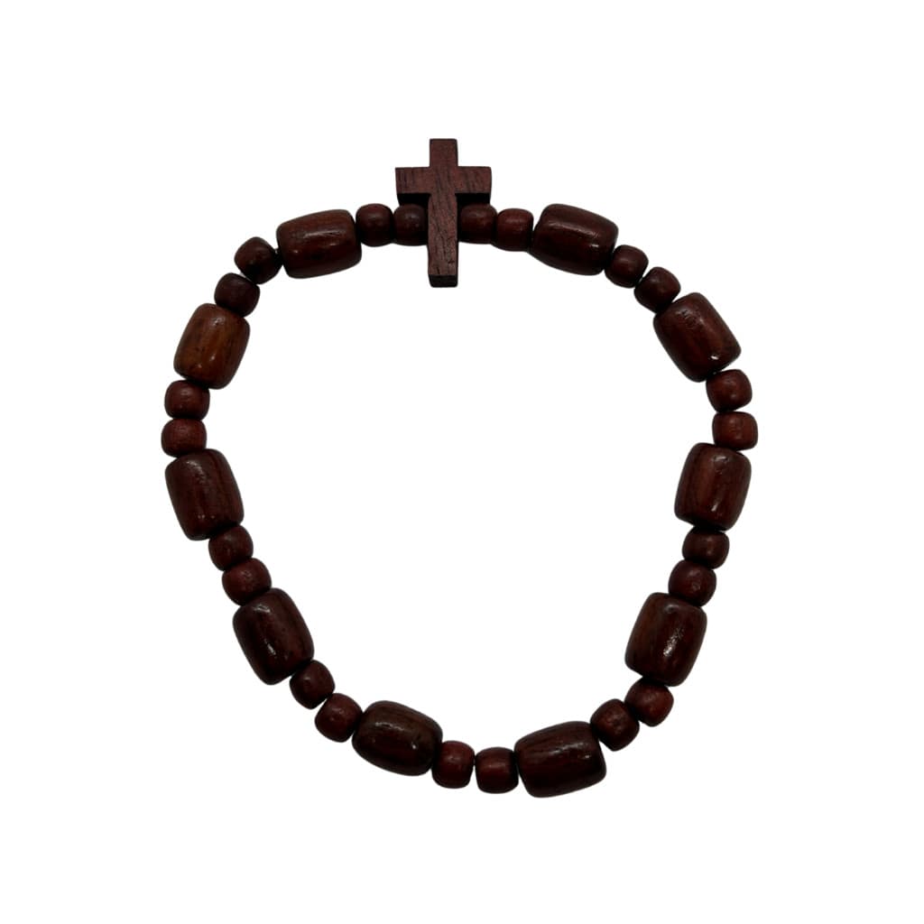 Pulseira Terço Dezena em Madeira