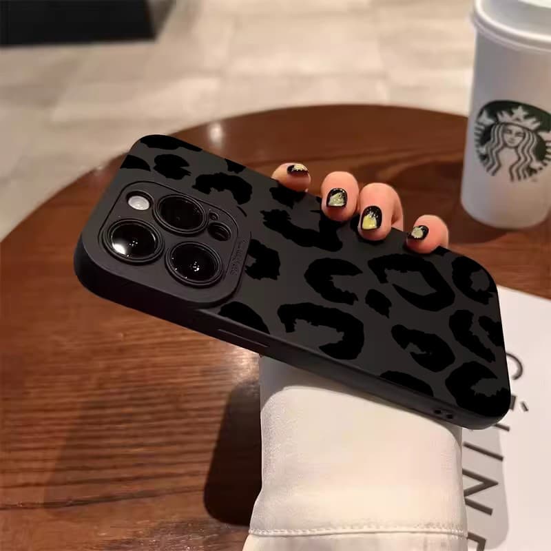 Capa De Câmera Com Design De Leopardo Capinha Para iPhone 17 Air 16 15 14 Plus Pro Max Silicone Protetor