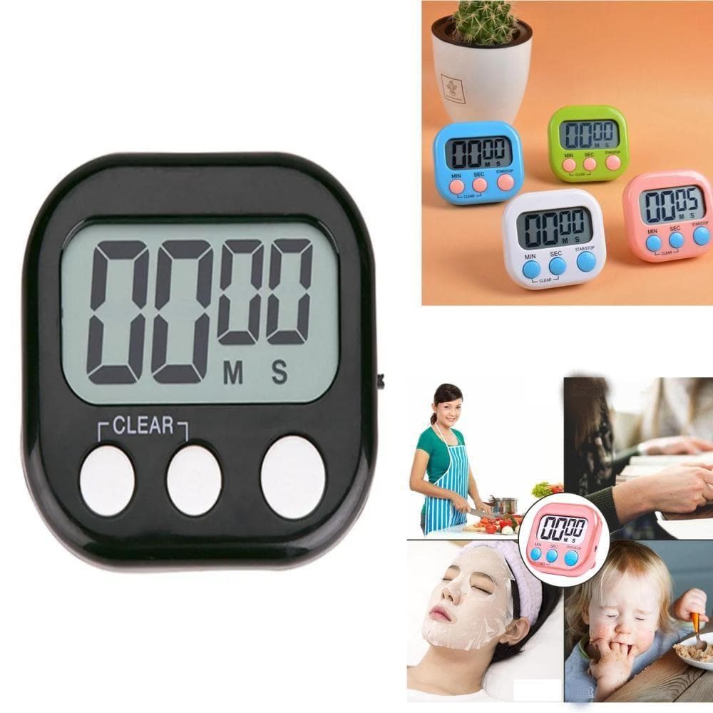 TEMPORIZADOR DIGITAL RELOGIO TIMER MAGNETICO CRONOMETRO ALARME COZINHA ACADEMIA IMA GELADEIRA