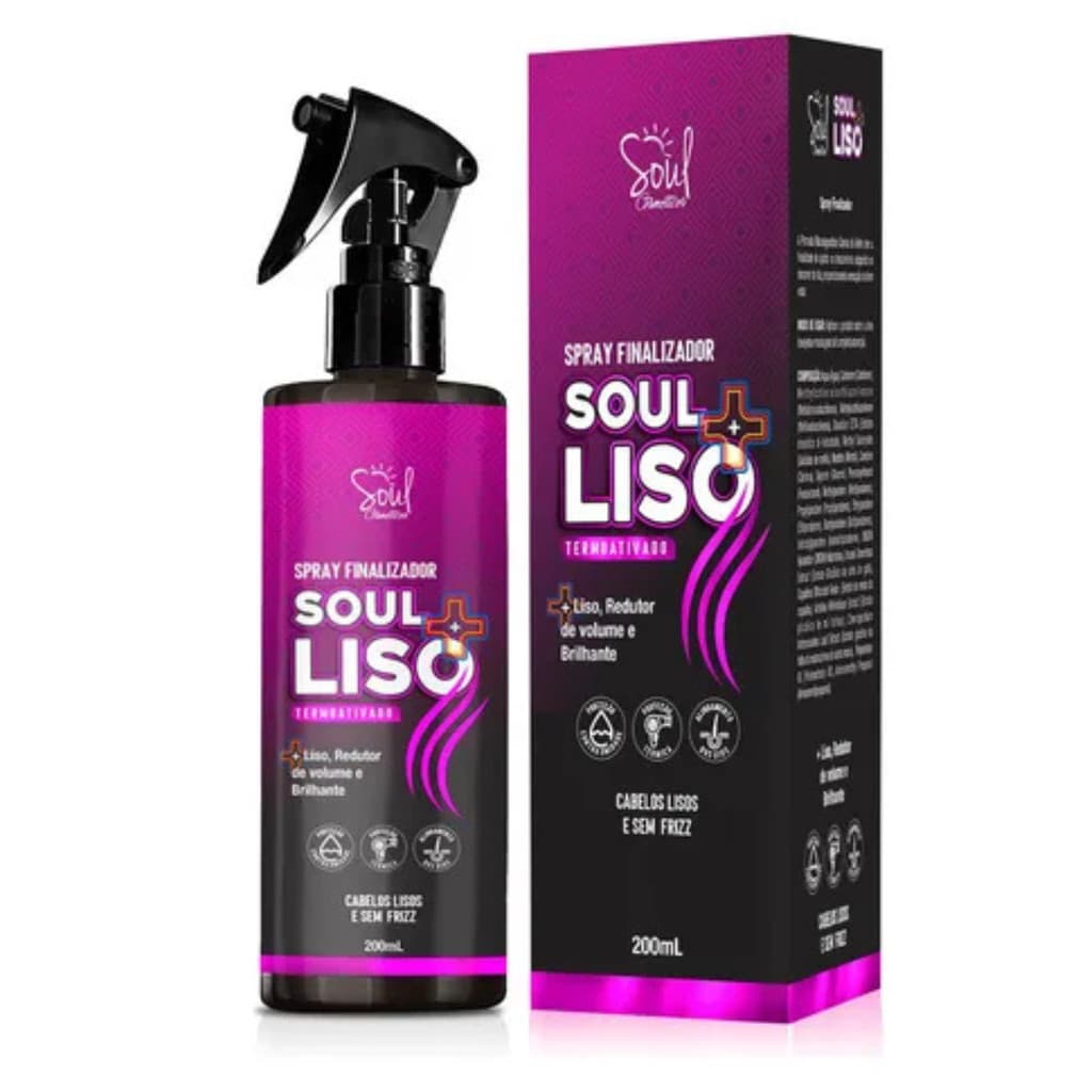 Spray finalizador Capilar Soul mais liso 200ml