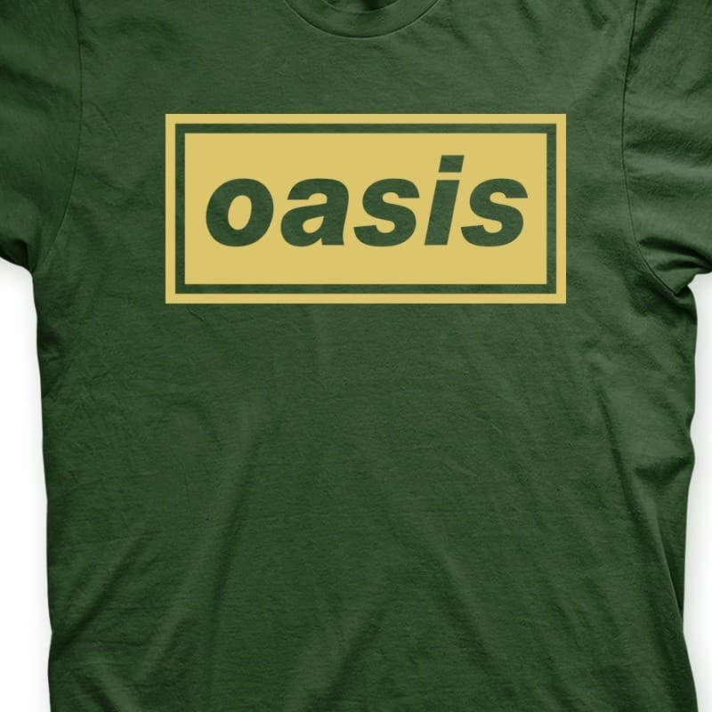 Camiseta Unissex Estampa Oasis Logo Dourada🎤✨- Camisa de Malha 100% Algodão - Envio Imediato😎- VS Shopp