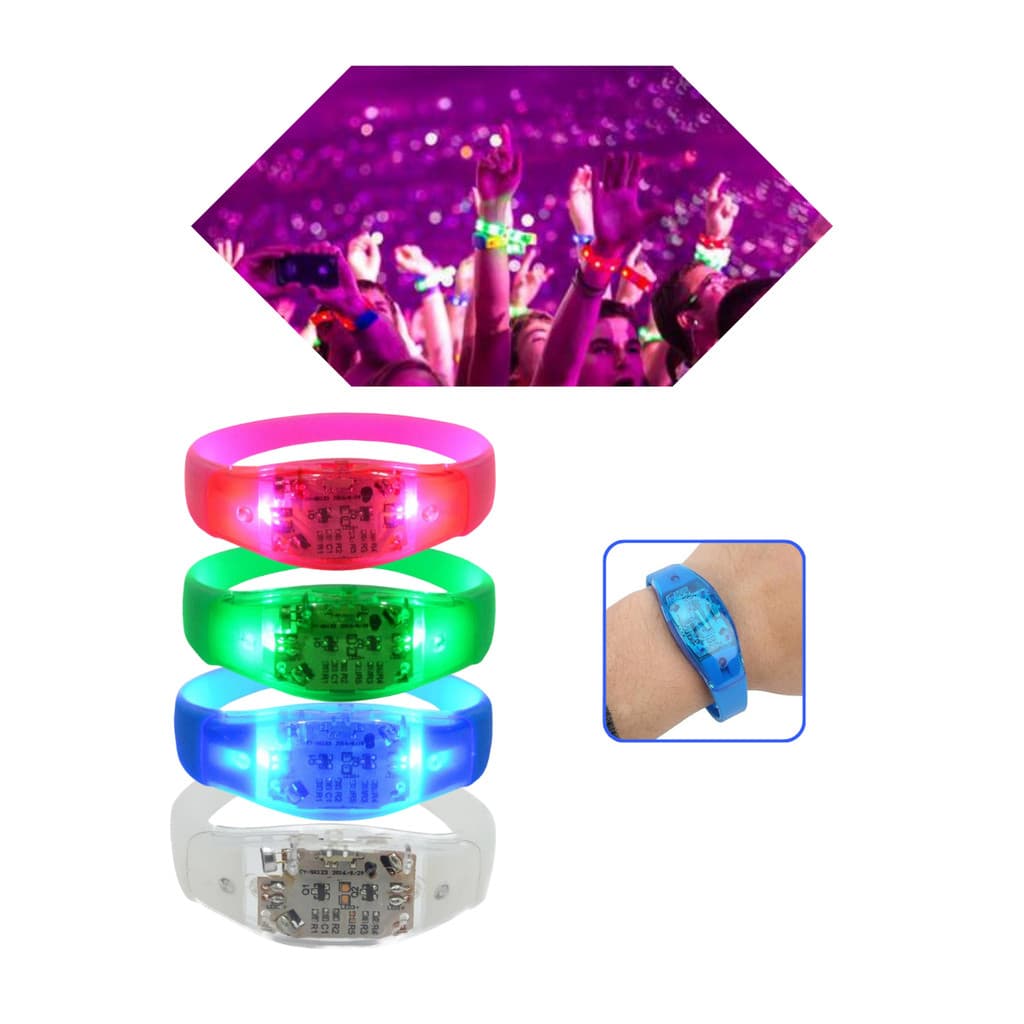Pulseira De Led  Som e Música Festa