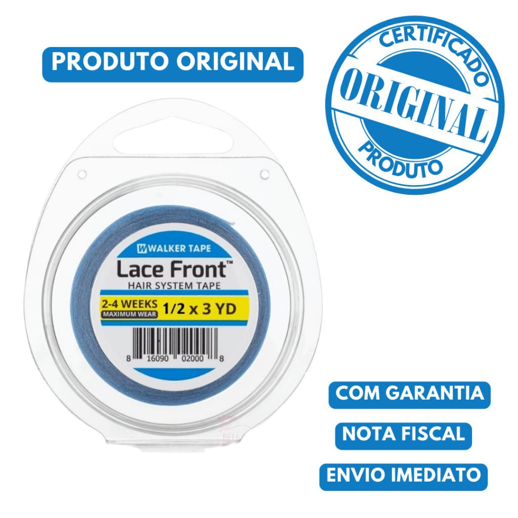 Fita Adesiva Capilar Mega Hair Prótese Lace Front Extra Forte 3 Yards Walker Tape