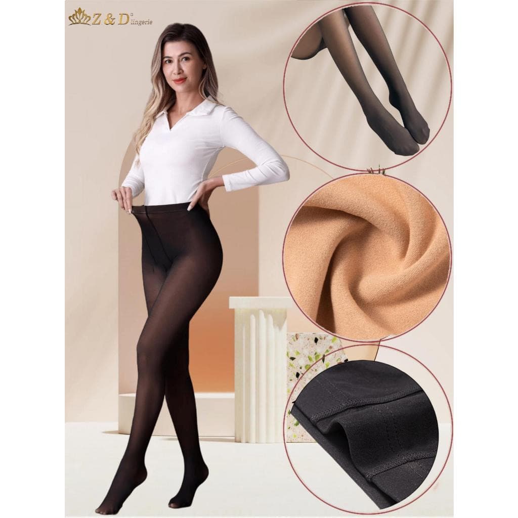 Leggings femininas finas e quentes/meia-calça quente de inverno, com capa para os pés, 40 Daniel