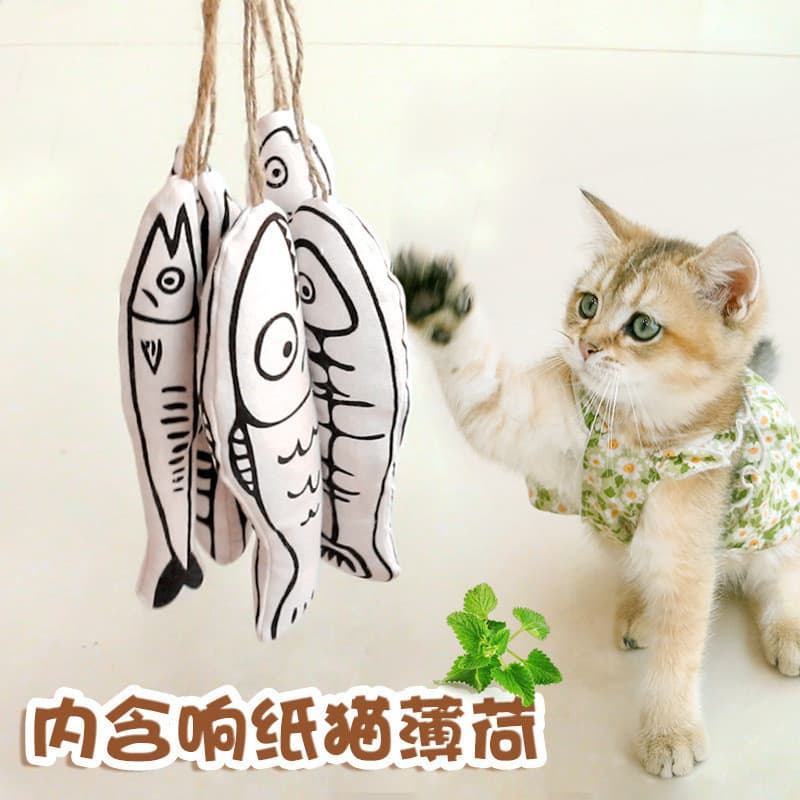 Refil Para Varinha De Gato Peixe Com Catnip Para Caça E Brincadeiras Em Casa