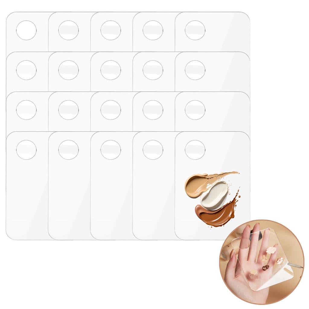 Kit 20 Un Placa Paleta Para Misturar Base Maquiagem Esmalte Sombra Batom