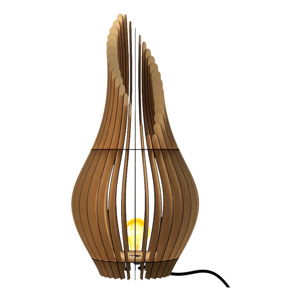 Luminária Abajur De Chão Andromeda Mdf 70-cm