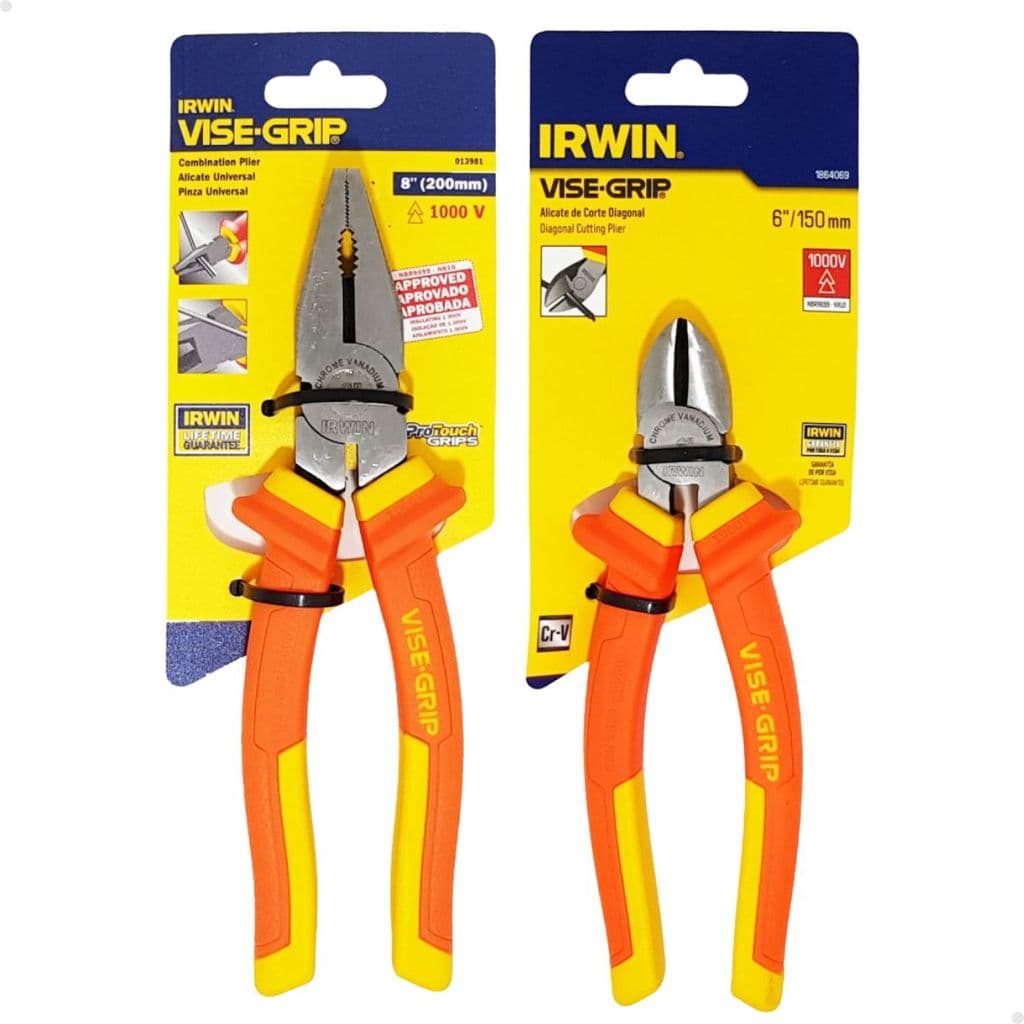 Kit 02 Alicates Irwin Universal e Corte Diagonal Vise Grip