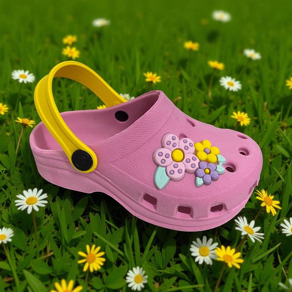 Sandália Infantil Menina Flores Rosa Leve Confortável e Antiderrapante Promoção