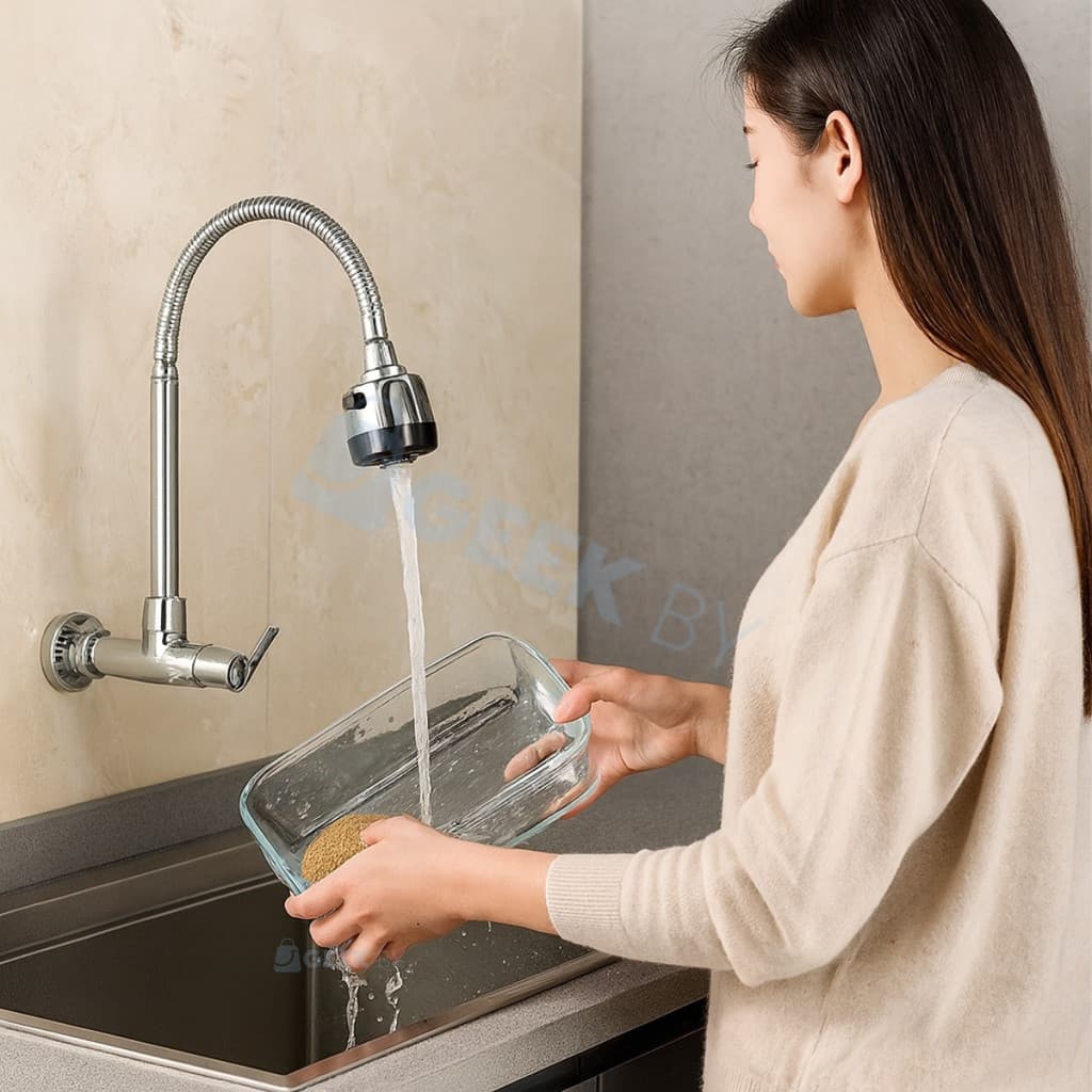 Torneira Flexível Inox com Rotação 360° – Cozinha de Parede Luxuosa | Promoção Especial