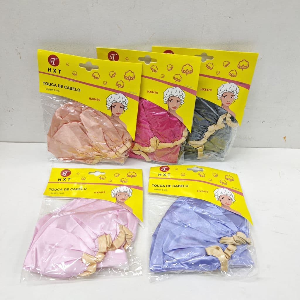 Touca De Cetim para Banho E Dormir Mantém Cabelo Macio E Hidratado