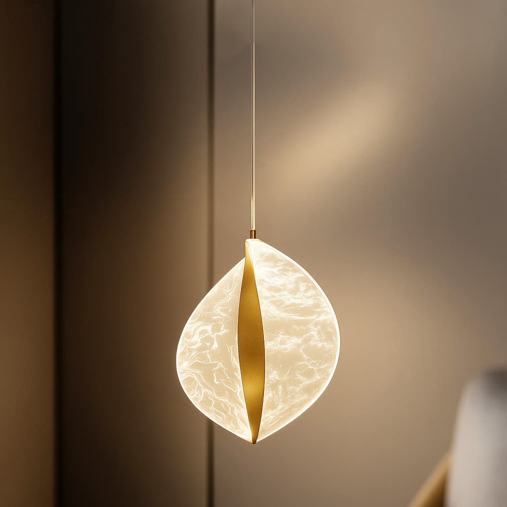 Pendente Acrílico Concha 6W - Luz Decorativa Sofisticada (3K/4K/6K)