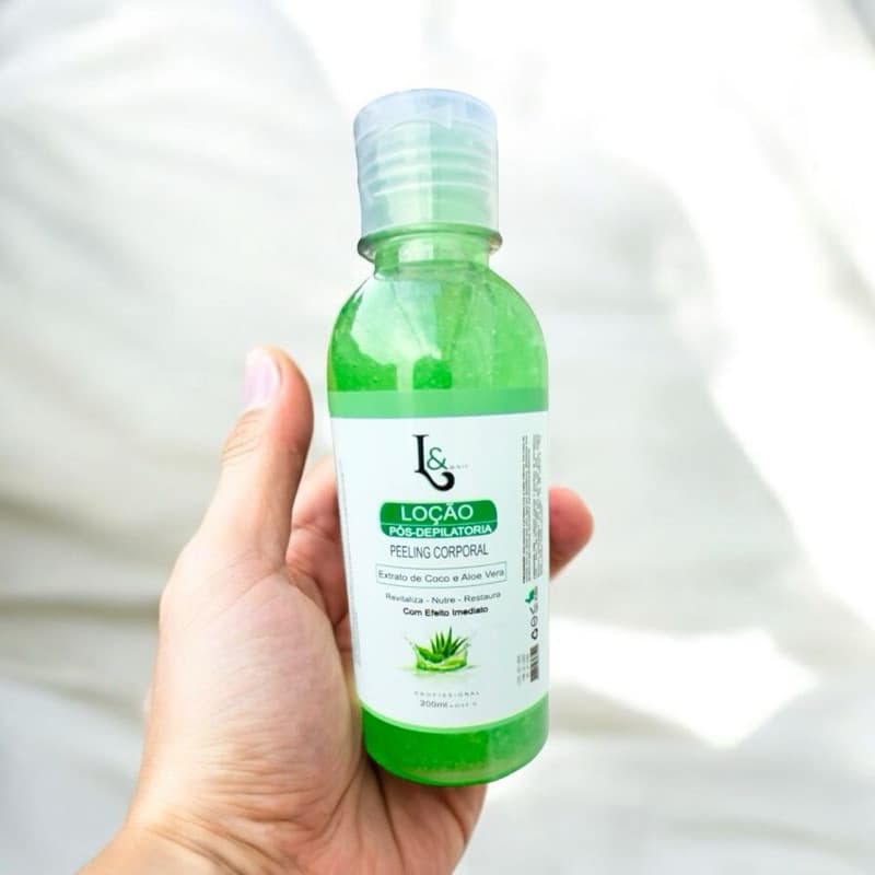 Loção Pós Depilação Extrato De Coco E Aloe Vera 200ml L&Beauty