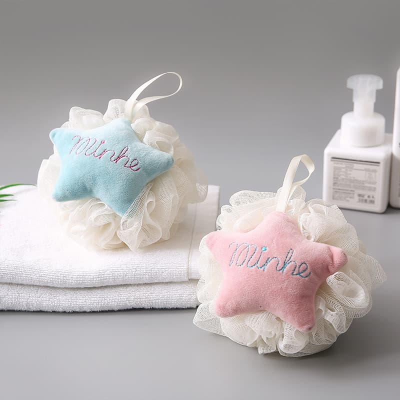 Toalha de banho bola de banho flor bola esfregar volta esfregar banho dupla utilização bonito menina crianças espuma ban
