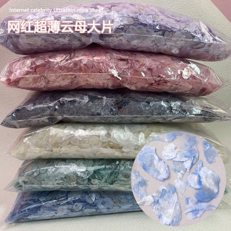 Natural perolado grande concha acessórios de Manicure Ultra-fino macio magia Mica peça DIY artesanal decorações de unhas
