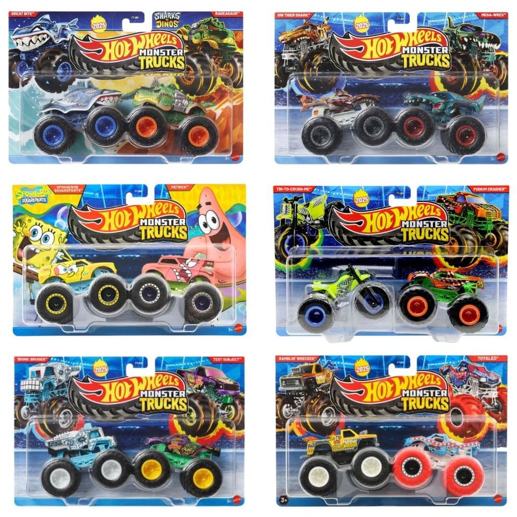 Hot Wheels Monster Truck Pack C/ 2 Carrinhos Mattel FYJ64