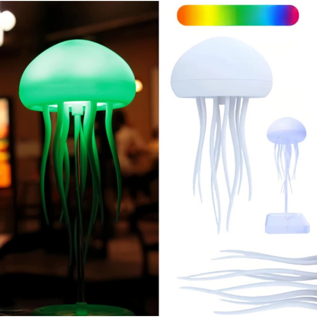 Lâmpada De Água-Viva Dançante Mesa De Mudança Luz Noturna De Cor Atmosfera Aniversário