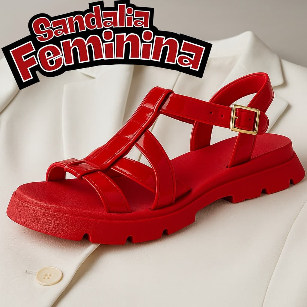 Sandália Tratorada Feminina Confortável e Cheia de Estilo para o Lançamento - Live