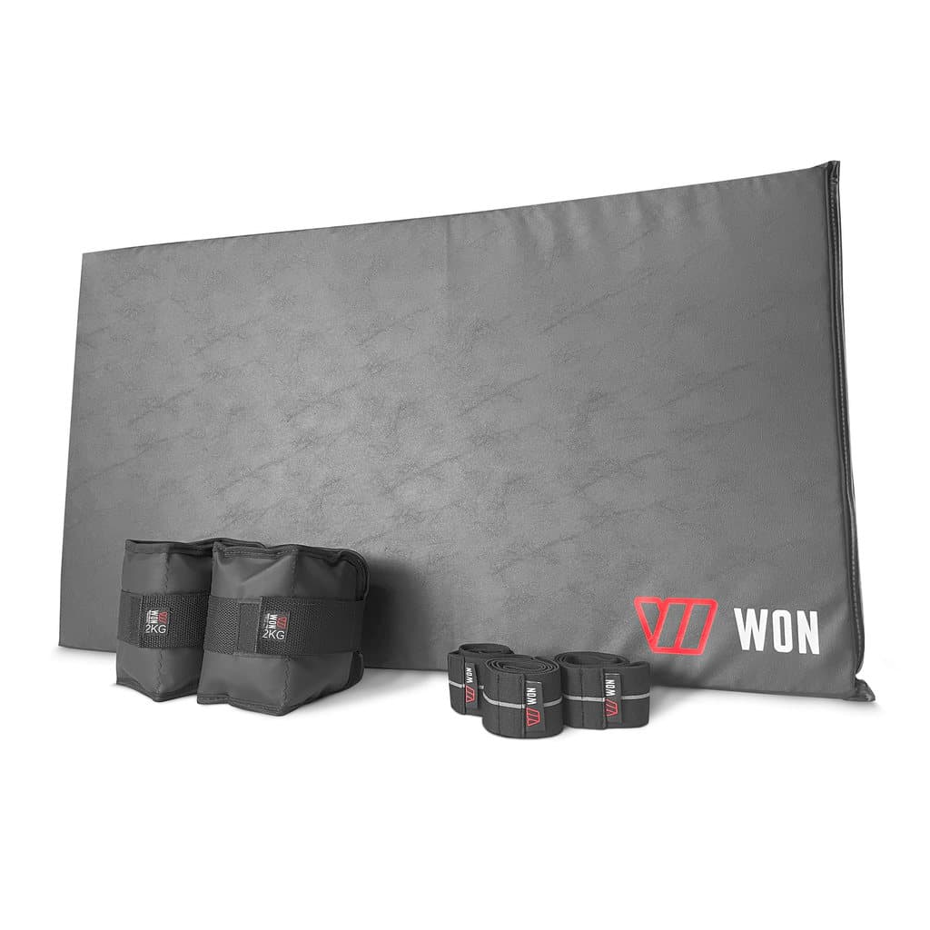 Kit Funcional Treino Em Casa Fitness Colchonete + Caneleira 2kg + Hip Band Elástica