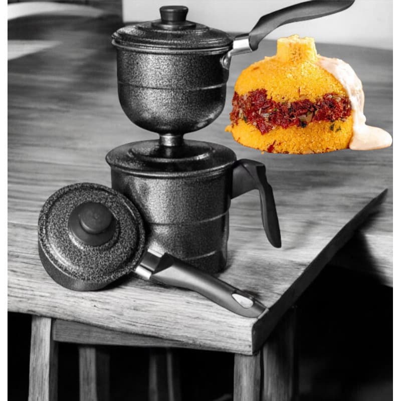 Cuscuzeiro Individual 2 Conchas Peito de Moça Craquelado – Porção Individual com Sabor Nordestino