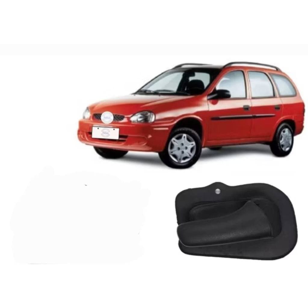 Maçaneta  Interna Dianteira Direita ( lado Passageiro )  Corsa  95 A 2002 e Corsa Classic  Todos  Cor Preta