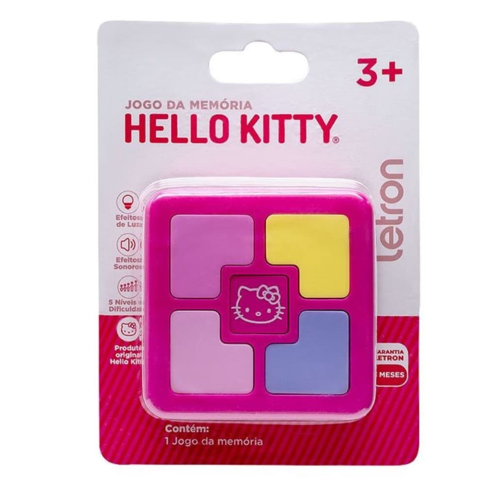 Jogo Da Memoria Eletronico Parecido Com Mini Genius - HELLO KITTY Letron c/ bateria incluida