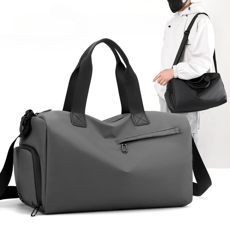 Bolsa Masculina De Viagem Curta , Crossbody De Ombro Único , Casual , Grande Capacidade , Separação Seca E Molhada De Gi