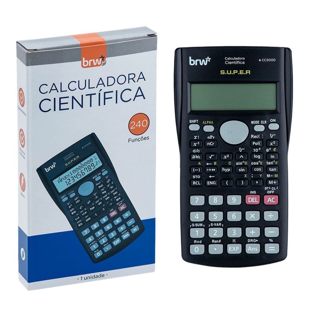 Calculadora Científica 240 Funções BRW - Preta